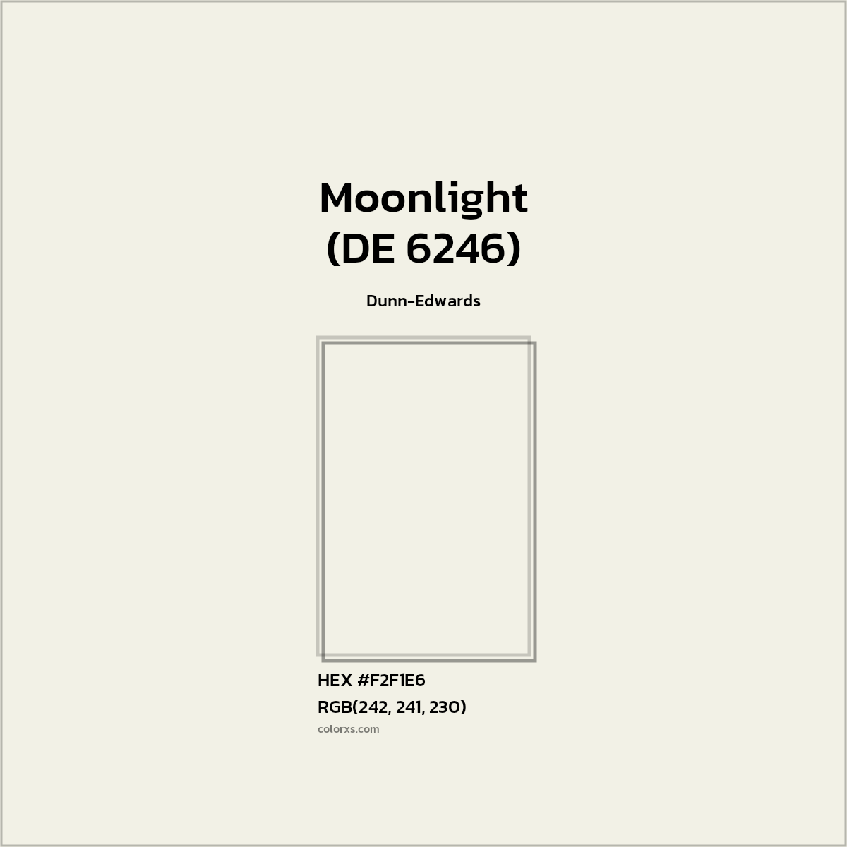 HEX #F2F1E6 Moonlight (DE 6246) Paint Dunn-Edwards - Color Code