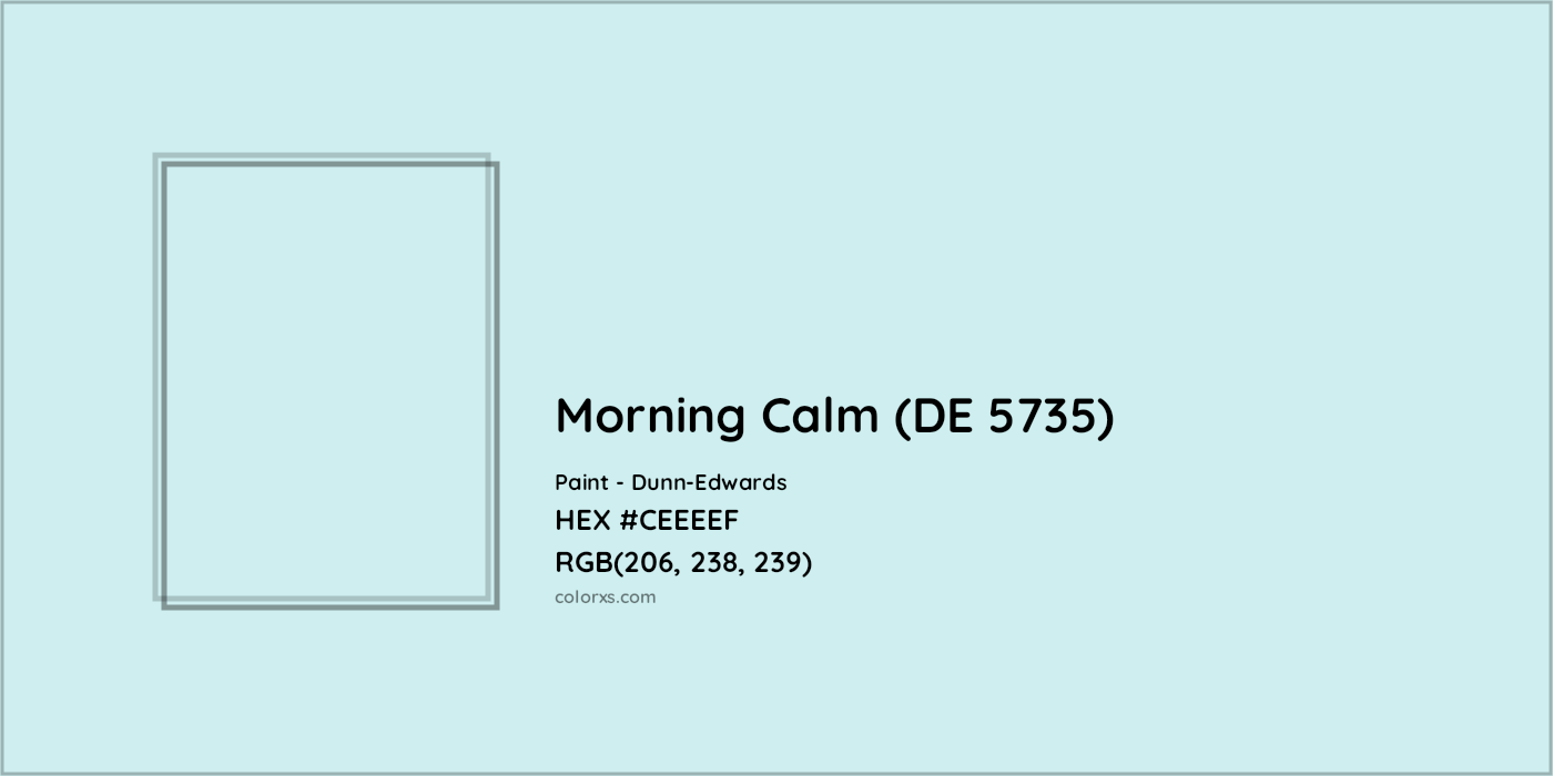 HEX #CEEEEF Morning Calm (DE 5735) Paint Dunn-Edwards - Color Code