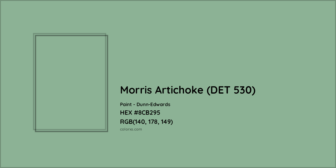 HEX #8CB295 Morris Artichoke (DET 530) Paint Dunn-Edwards - Color Code