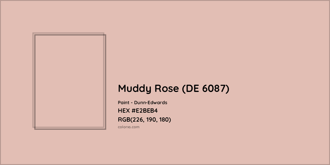 HEX #E2BEB4 Muddy Rose (DE 6087) Paint Dunn-Edwards - Color Code