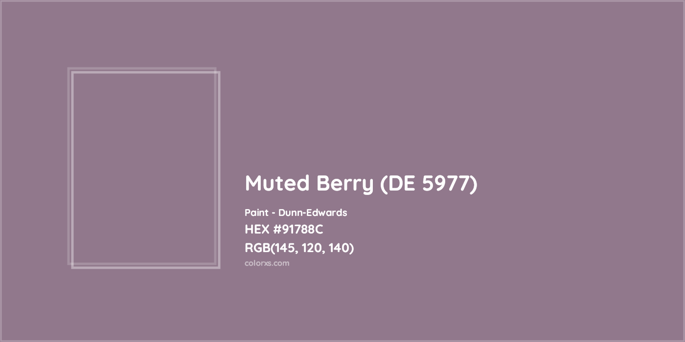 HEX #91788C Muted Berry (DE 5977) Paint Dunn-Edwards - Color Code
