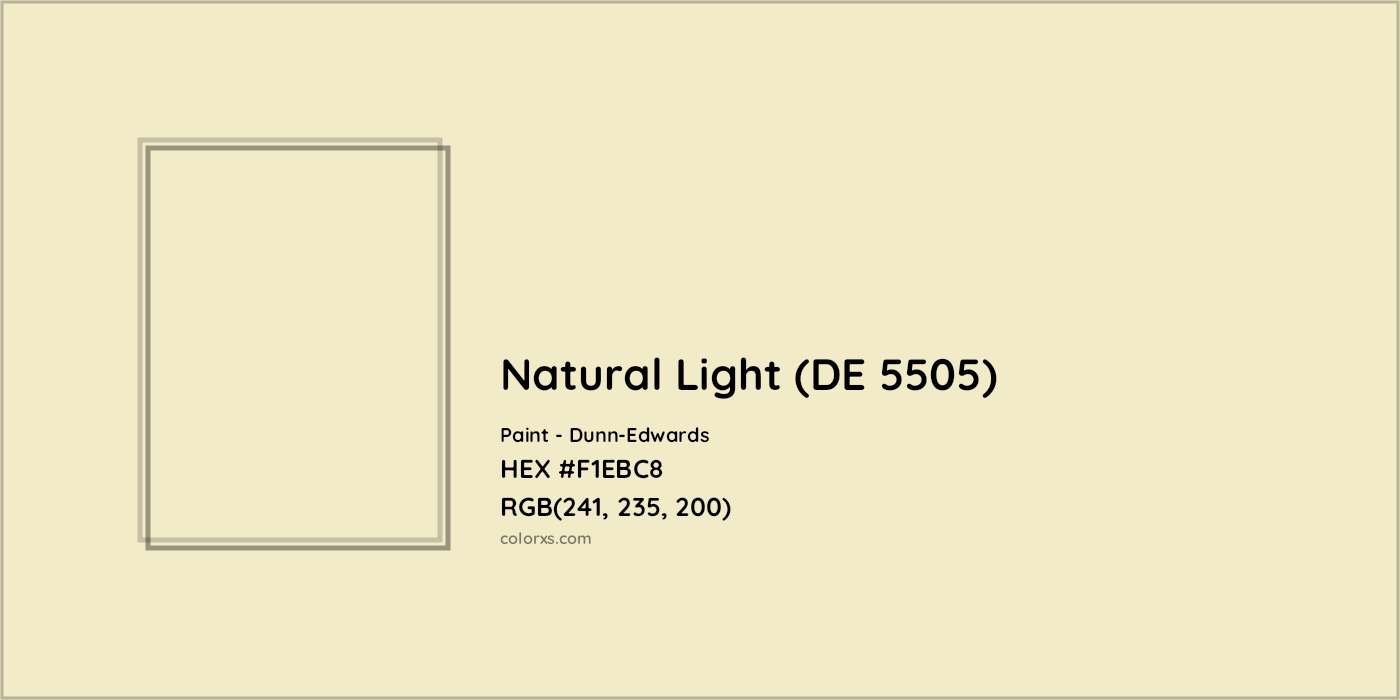 HEX #F1EBC8 Natural Light (DE 5505) Paint Dunn-Edwards - Color Code