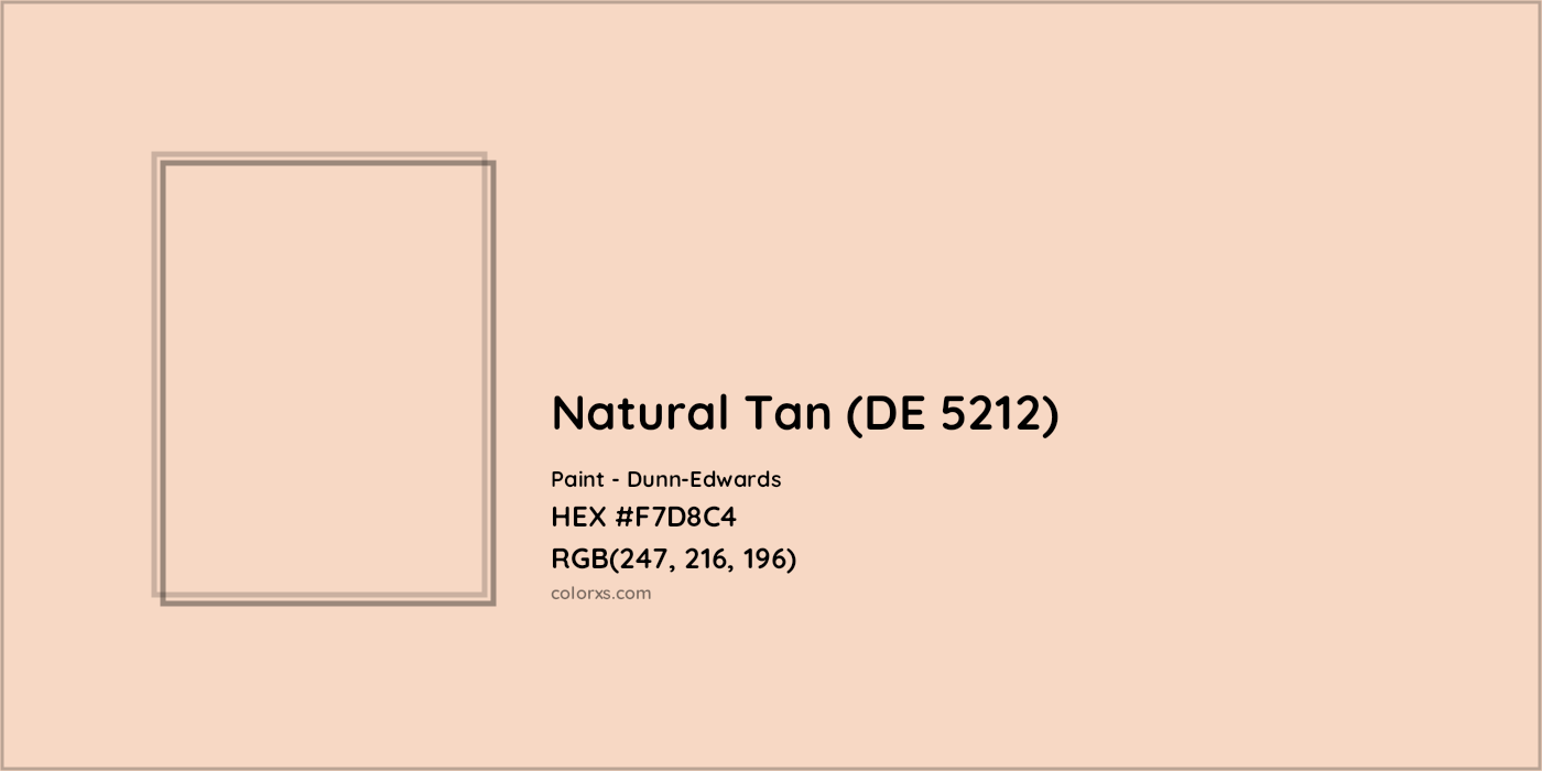 HEX #F7D8C4 Natural Tan (DE 5212) Paint Dunn-Edwards - Color Code