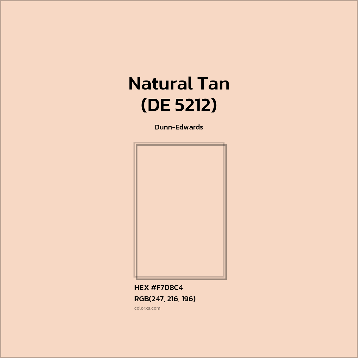 HEX #F7D8C4 Natural Tan (DE 5212) Paint Dunn-Edwards - Color Code