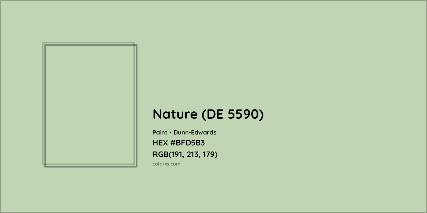 HEX #BFD5B3 Nature (DE 5590) Paint Dunn-Edwards - Color Code