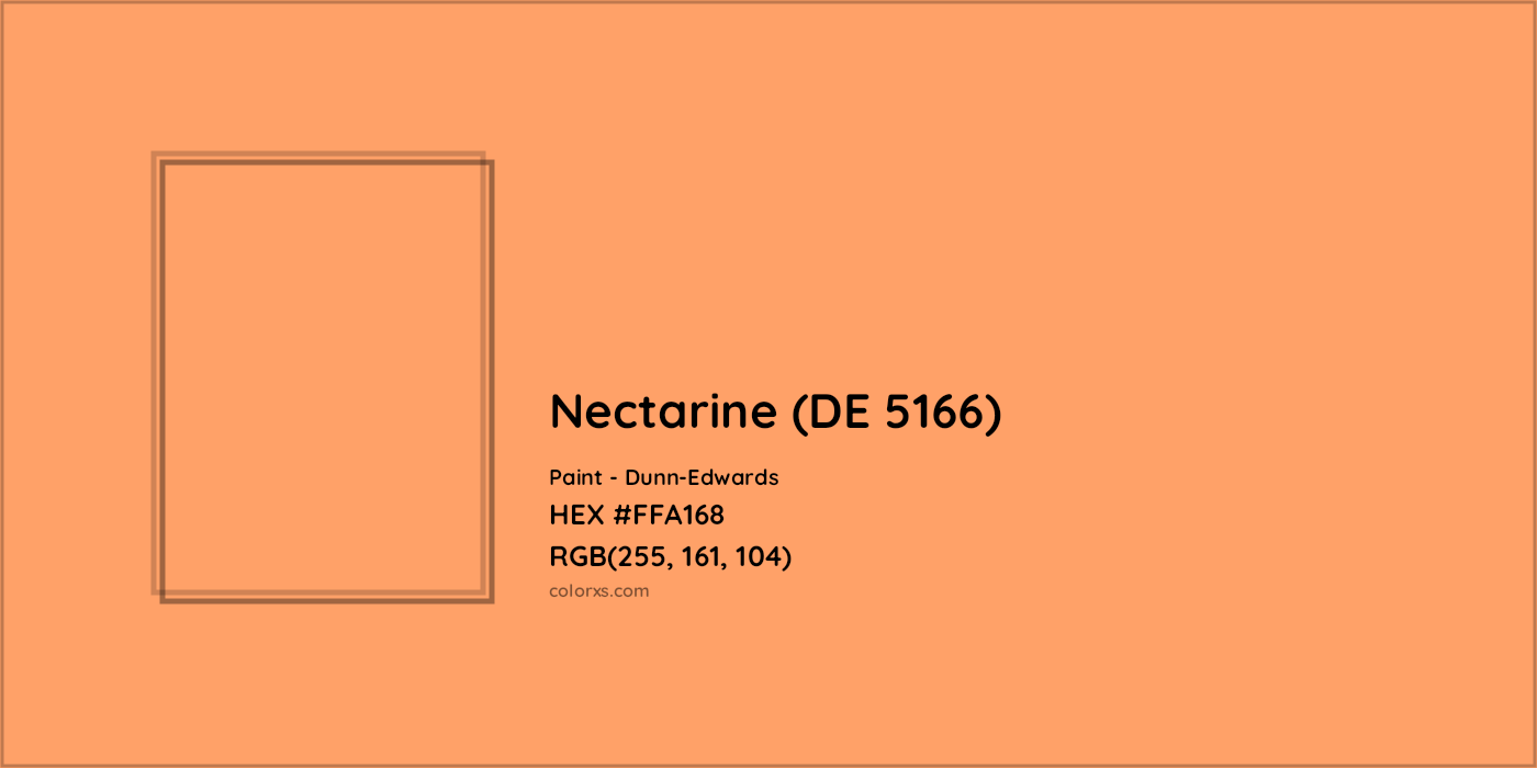 HEX #FFA168 Nectarine (DE 5166) Paint Dunn-Edwards - Color Code
