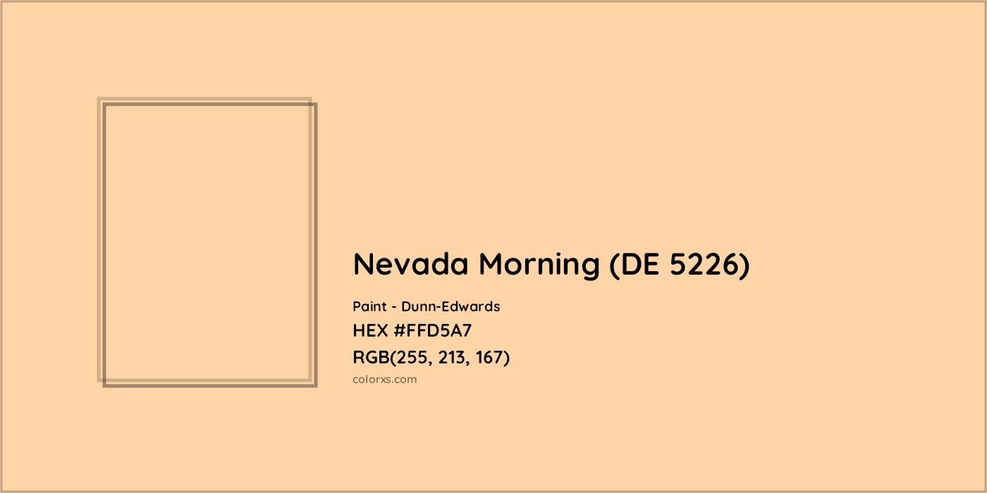 HEX #FFD5A7 Nevada Morning (DE 5226) Paint Dunn-Edwards - Color Code