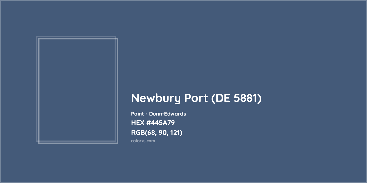 HEX #445A79 Newbury Port (DE 5881) Paint Dunn-Edwards - Color Code