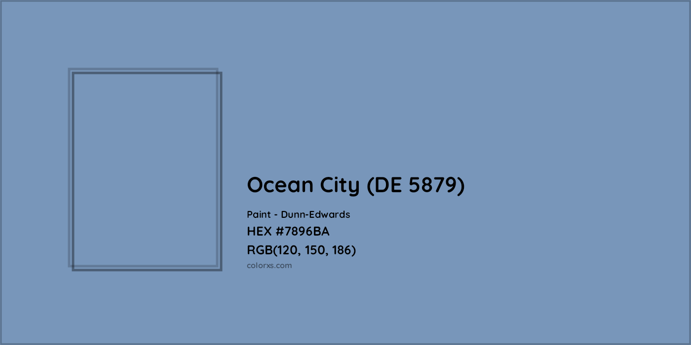 HEX #7896BA Ocean City (DE 5879) Paint Dunn-Edwards - Color Code