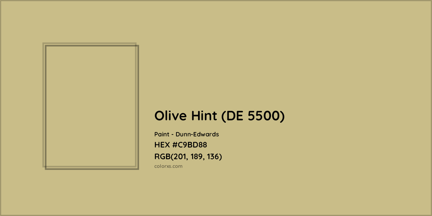 HEX #C9BD88 Olive Hint (DE 5500) Paint Dunn-Edwards - Color Code