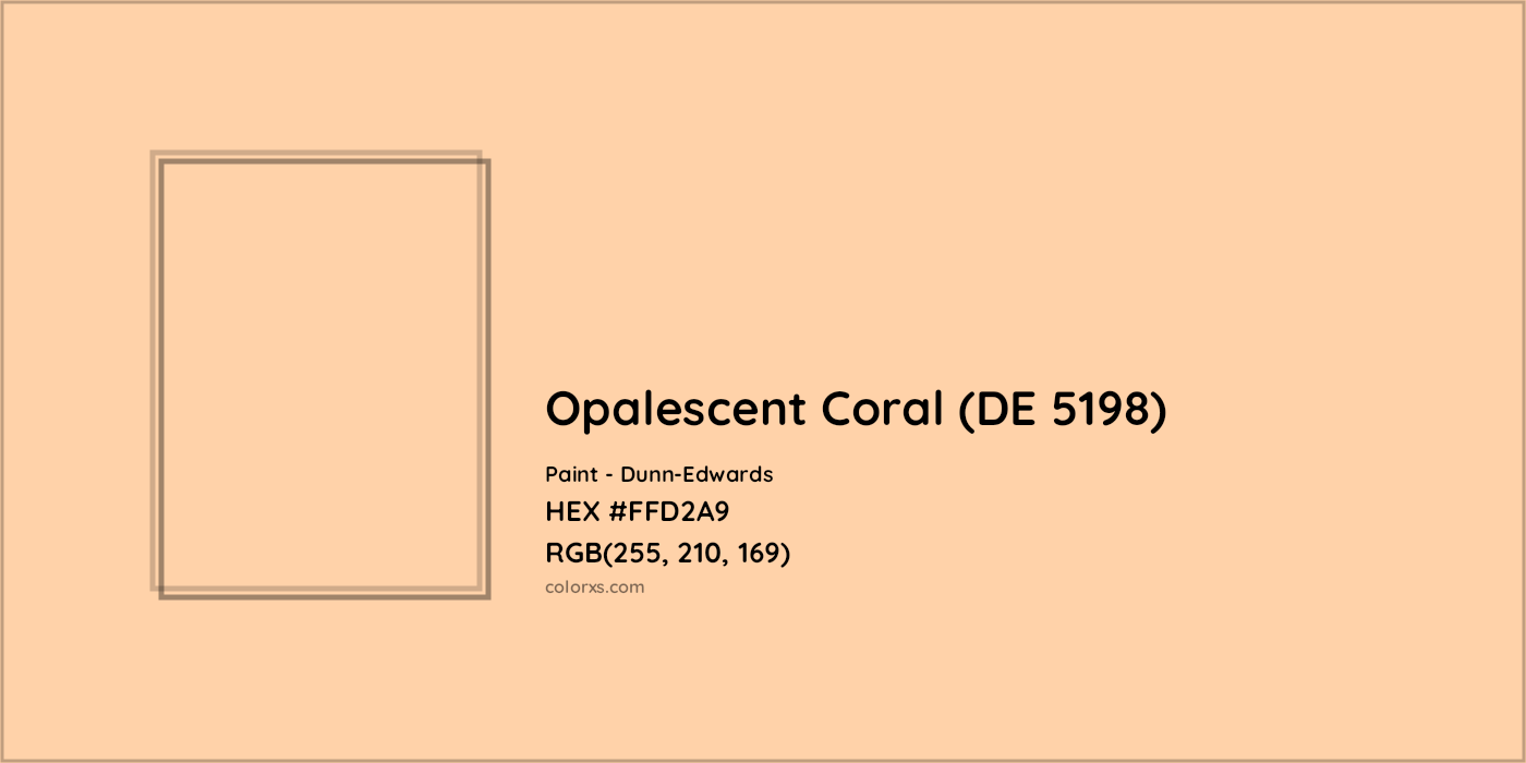 HEX #FFD2A9 Opalescent Coral (DE 5198) Paint Dunn-Edwards - Color Code