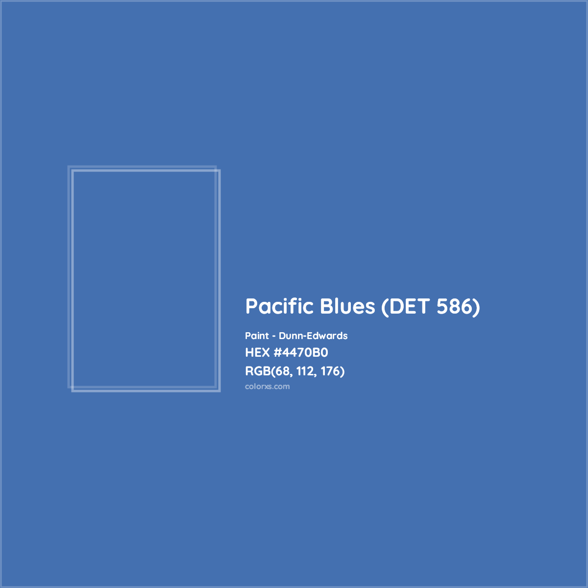 HEX #4470B0 Pacific Blues (DET 586) Paint Dunn-Edwards - Color Code
