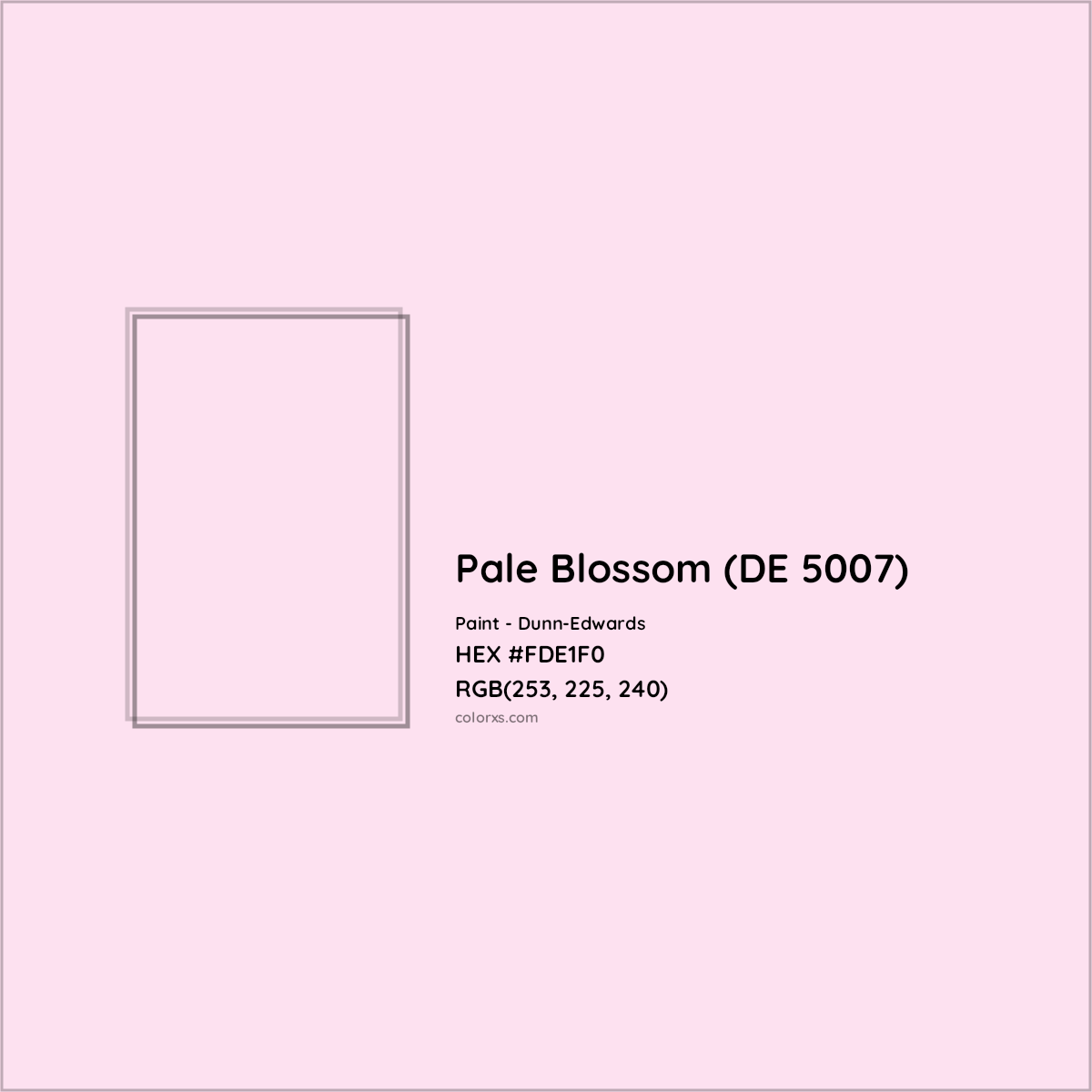 HEX #FDE1F0 Pale Blossom (DE 5007) Paint Dunn-Edwards - Color Code