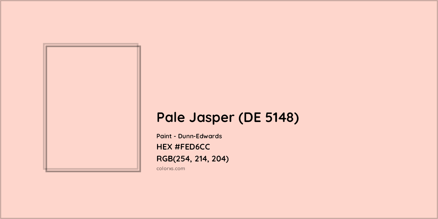 HEX #FED6CC Pale Jasper (DE 5148) Paint Dunn-Edwards - Color Code