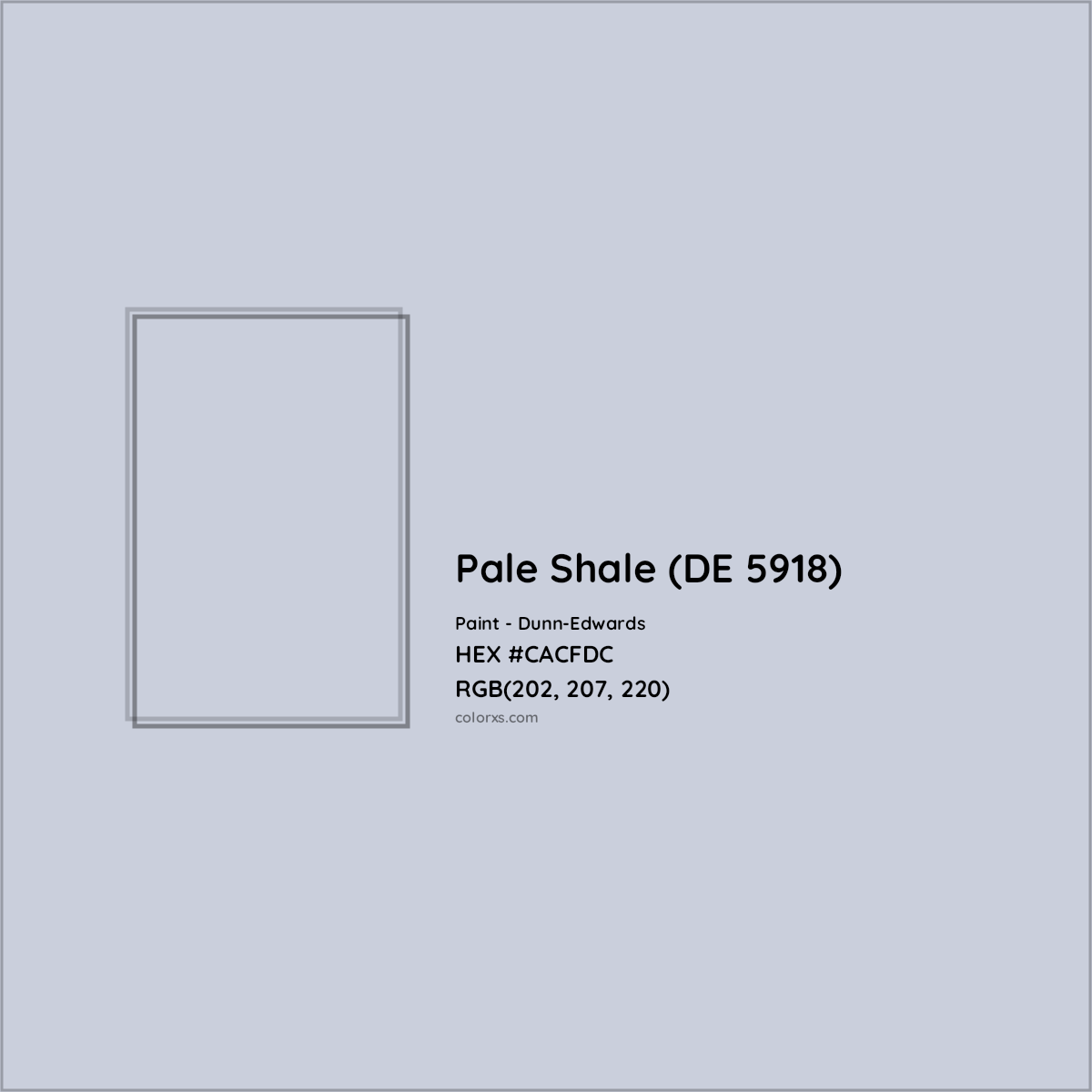 HEX #CACFDC Pale Shale (DE 5918) Paint Dunn-Edwards - Color Code