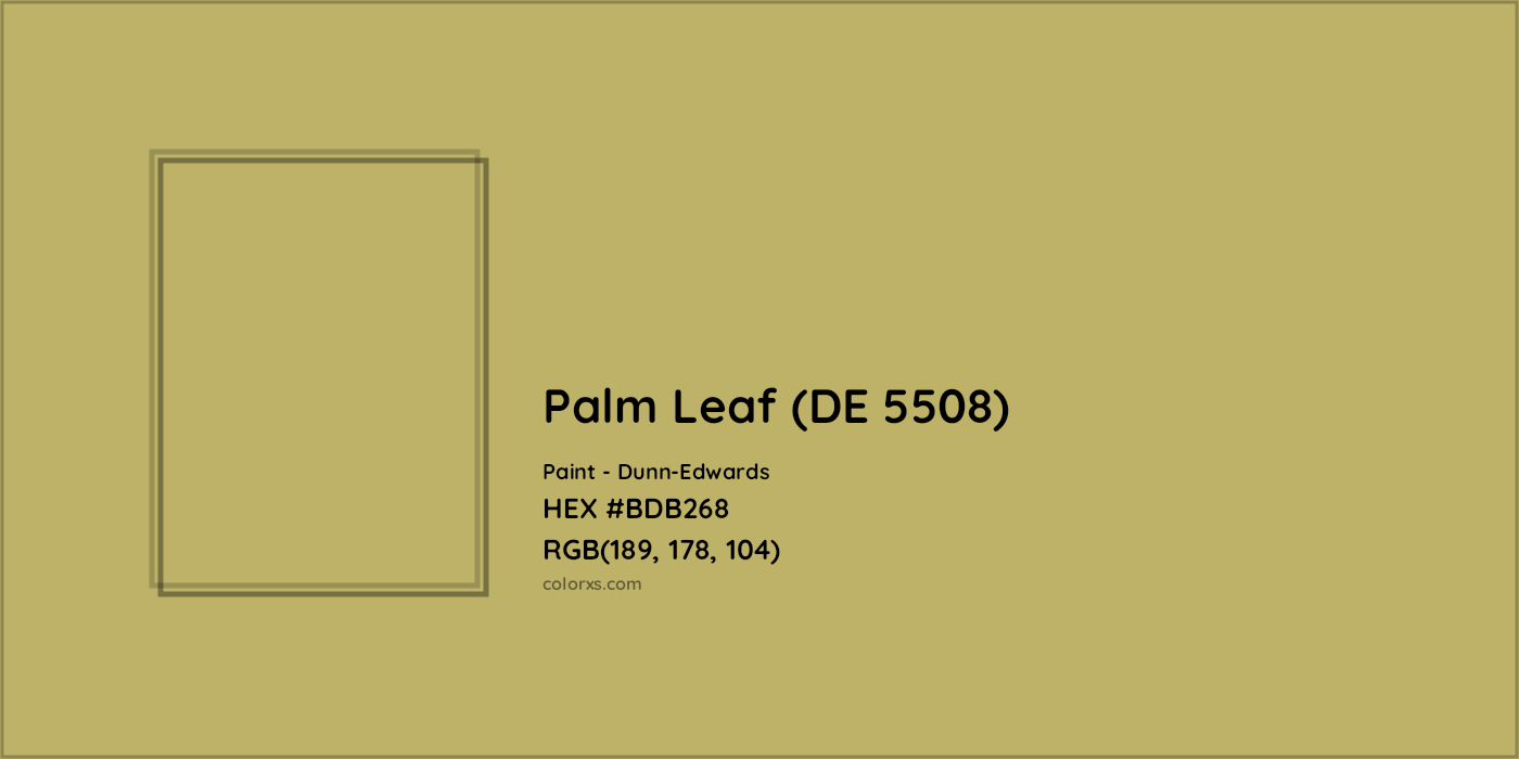 HEX #BDB268 Palm Leaf (DE 5508) Paint Dunn-Edwards - Color Code