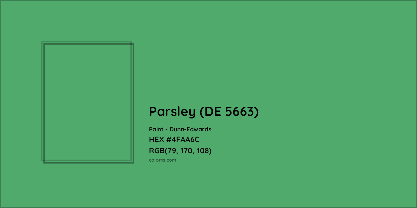 HEX #4FAA6C Parsley (DE 5663) Paint Dunn-Edwards - Color Code