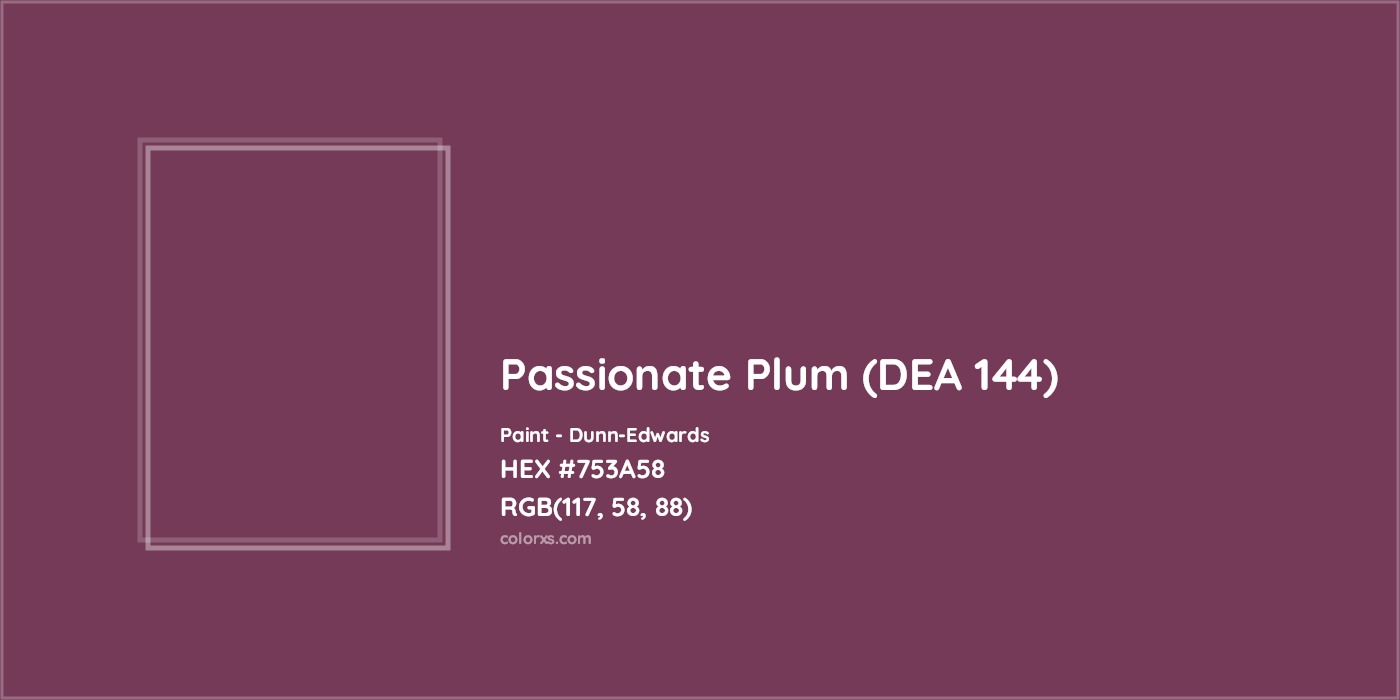 HEX #753A58 Passionate Plum (DEA 144) Paint Dunn-Edwards - Color Code