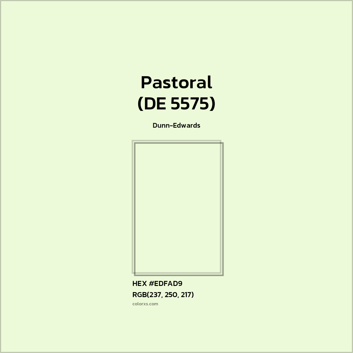 HEX #EDFAD9 Pastoral (DE 5575) Paint Dunn-Edwards - Color Code