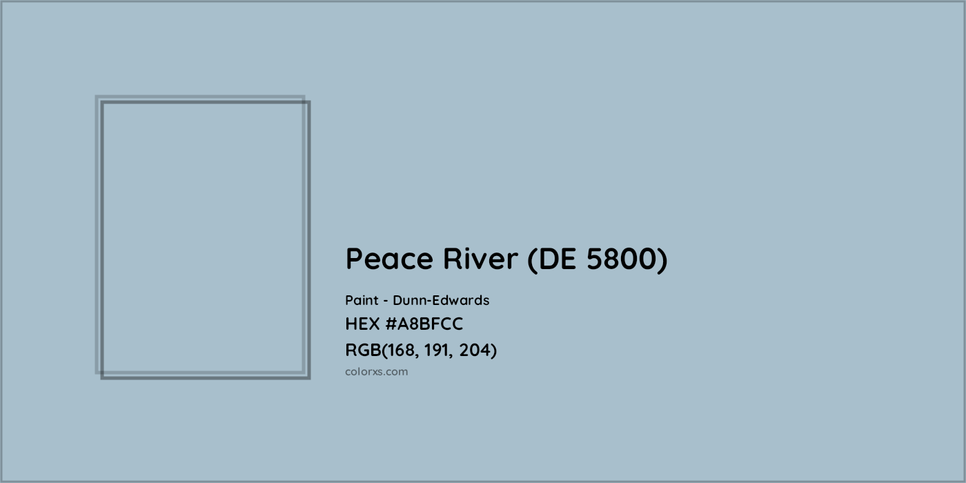 HEX #A8BFCC Peace River (DE 5800) Paint Dunn-Edwards - Color Code