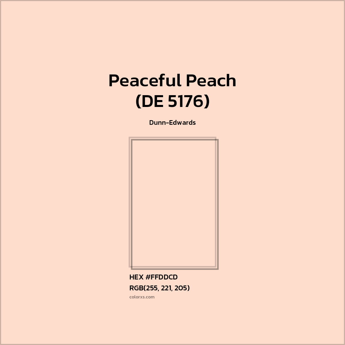 HEX #FFDDCD Peaceful Peach (DE 5176) Paint Dunn-Edwards - Color Code