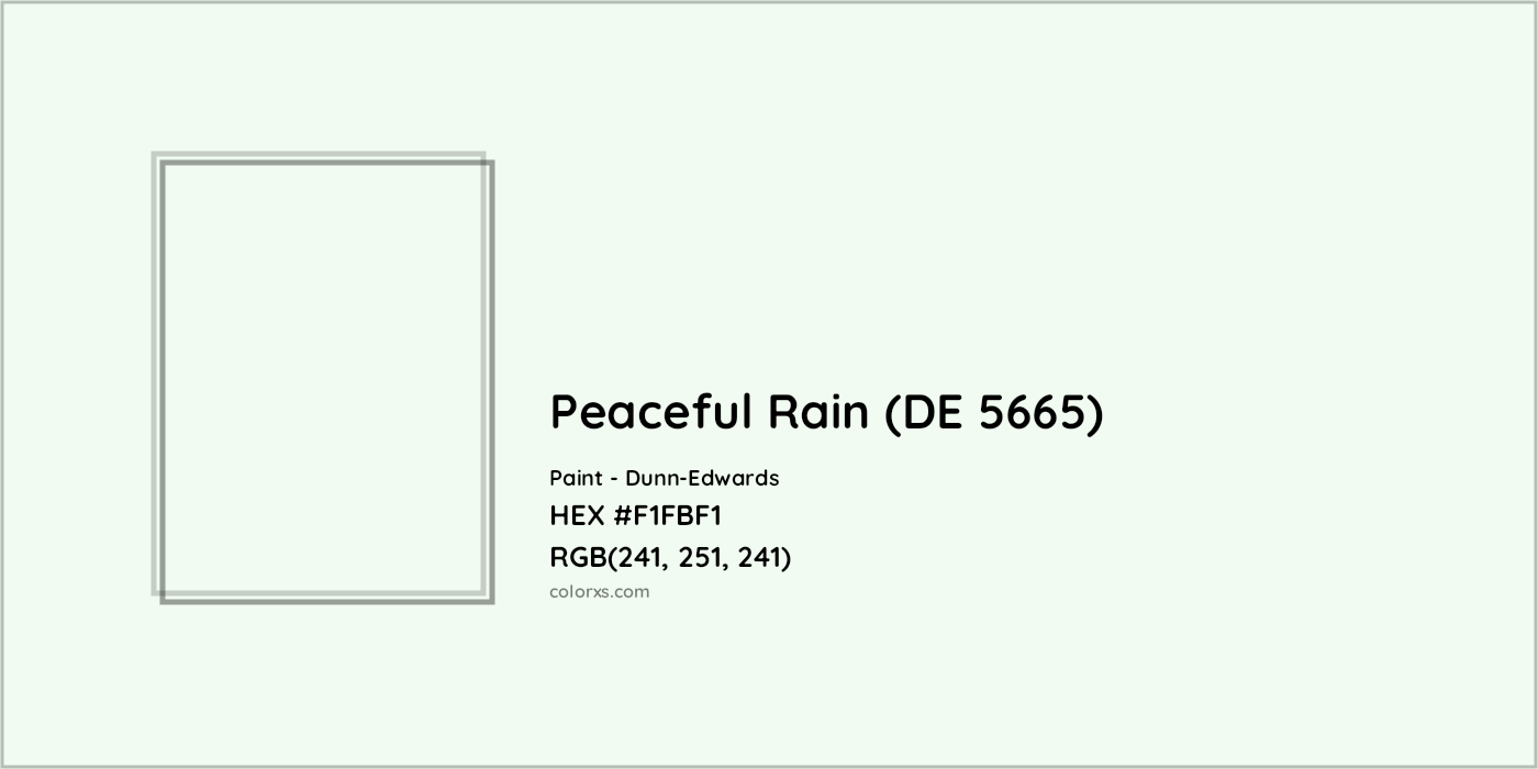 HEX #F1FBF1 Peaceful Rain (DE 5665) Paint Dunn-Edwards - Color Code