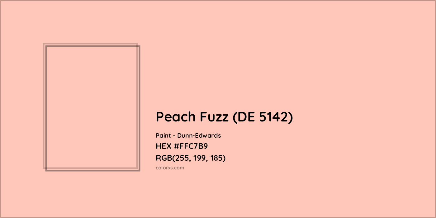 HEX #FFC7B9 Peach Fuzz (DE 5142) Paint Dunn-Edwards - Color Code