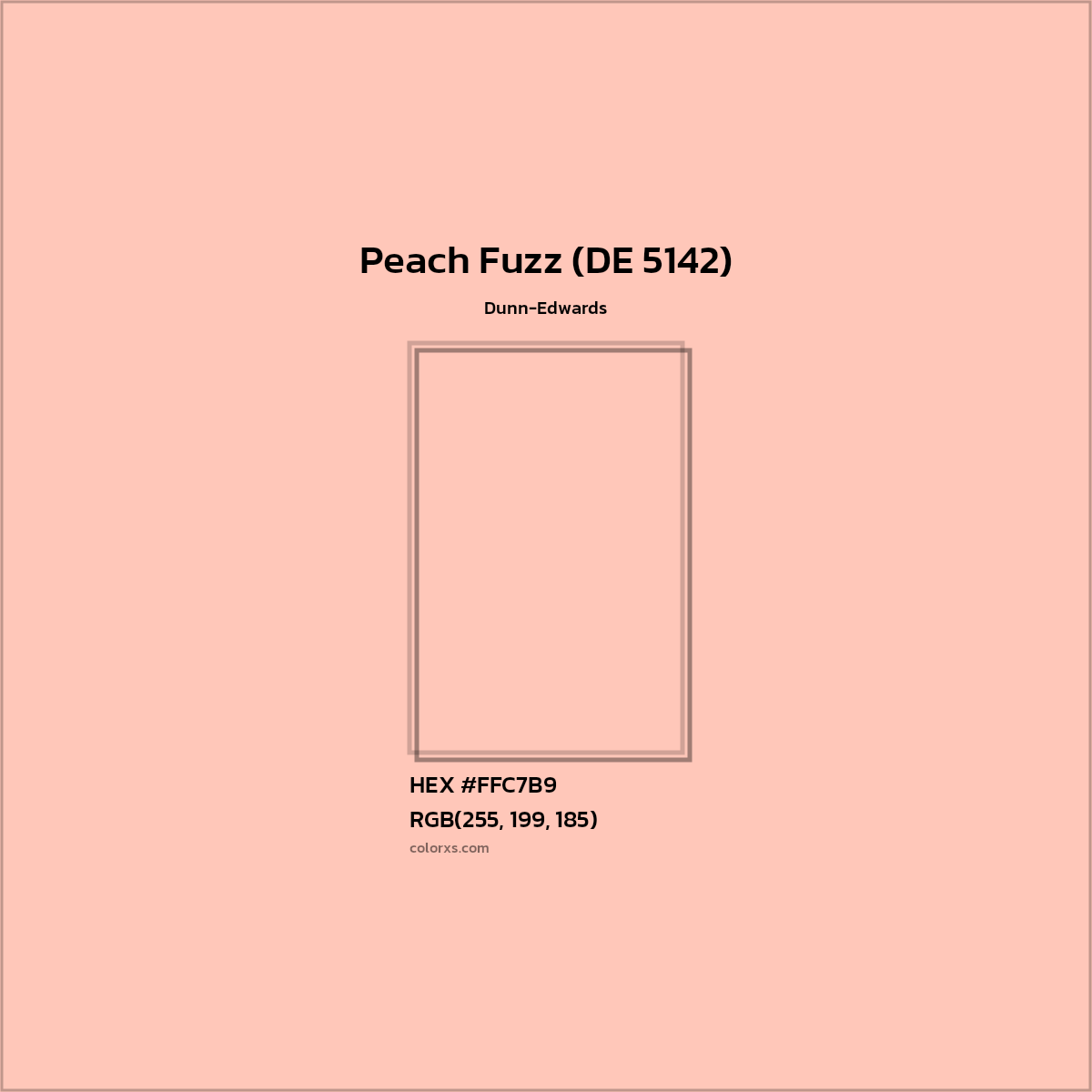 HEX #FFC7B9 Peach Fuzz (DE 5142) Paint Dunn-Edwards - Color Code