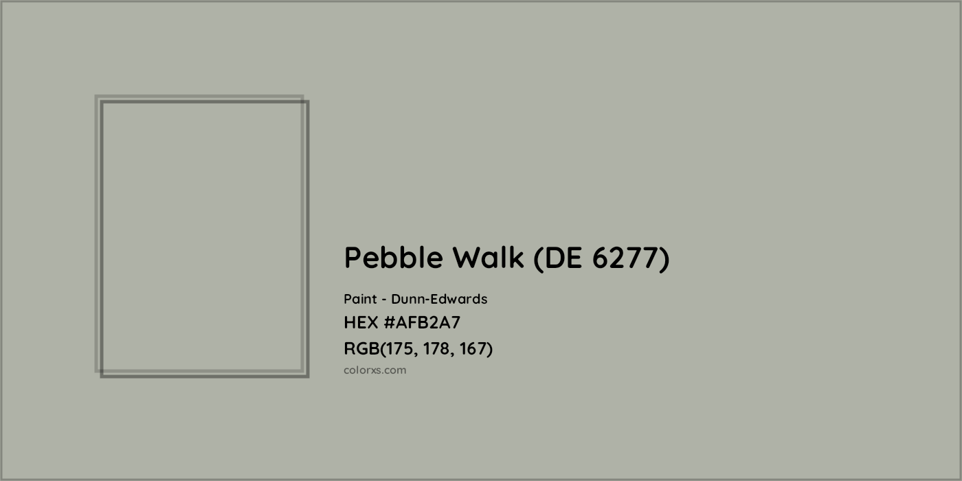 HEX #AFB2A7 Pebble Walk (DE 6277) Paint Dunn-Edwards - Color Code