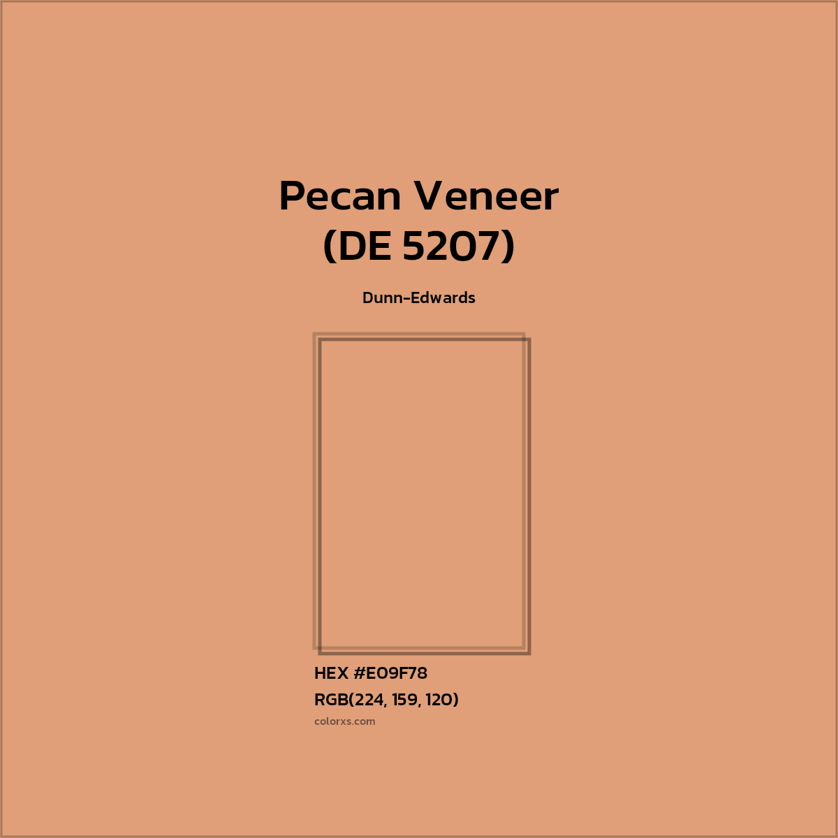 HEX #E09F78 Pecan Veneer (DE 5207) Paint Dunn-Edwards - Color Code