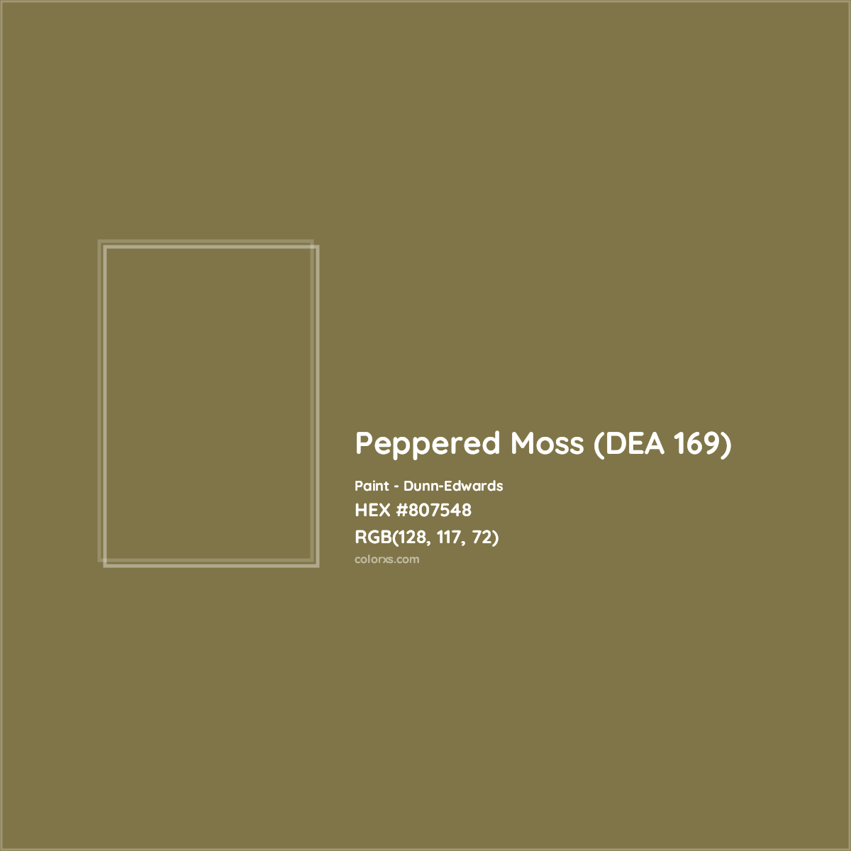 HEX #807548 Peppered Moss (DEA 169) Paint Dunn-Edwards - Color Code