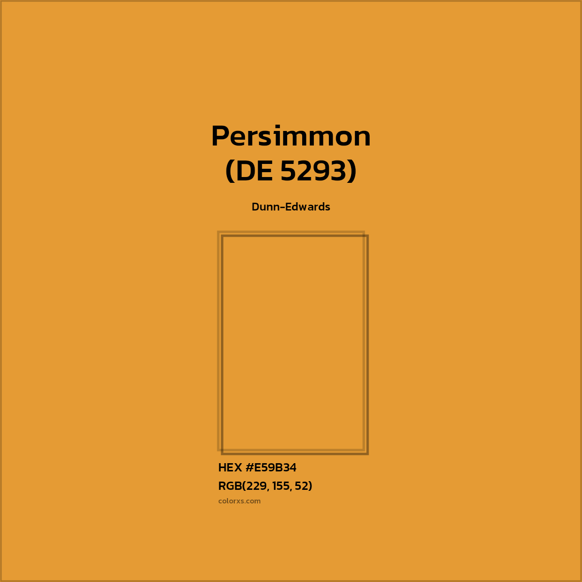 HEX #E59B34 Persimmon (DE 5293) Paint Dunn-Edwards - Color Code