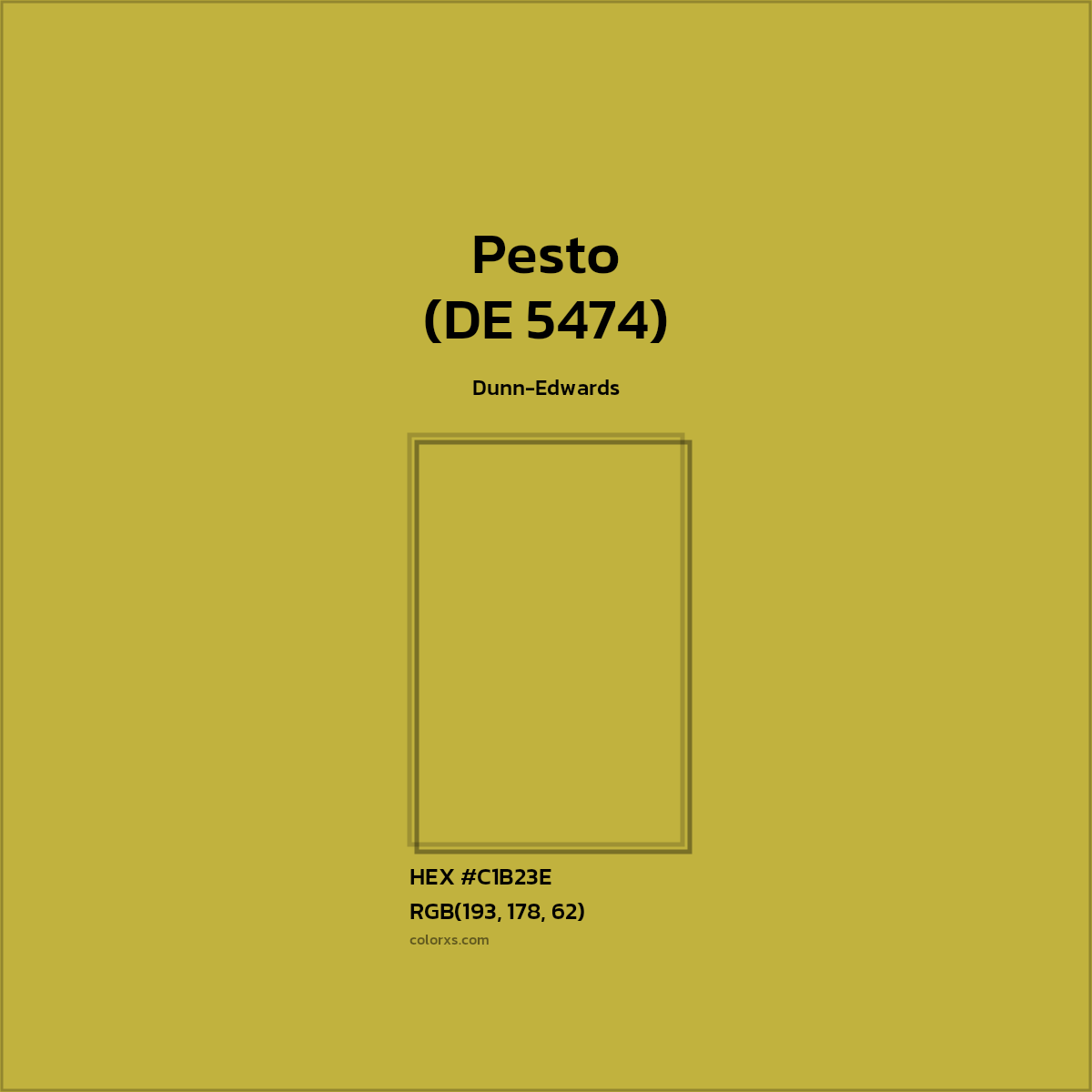 HEX #C1B23E Pesto (DE 5474) Paint Dunn-Edwards - Color Code
