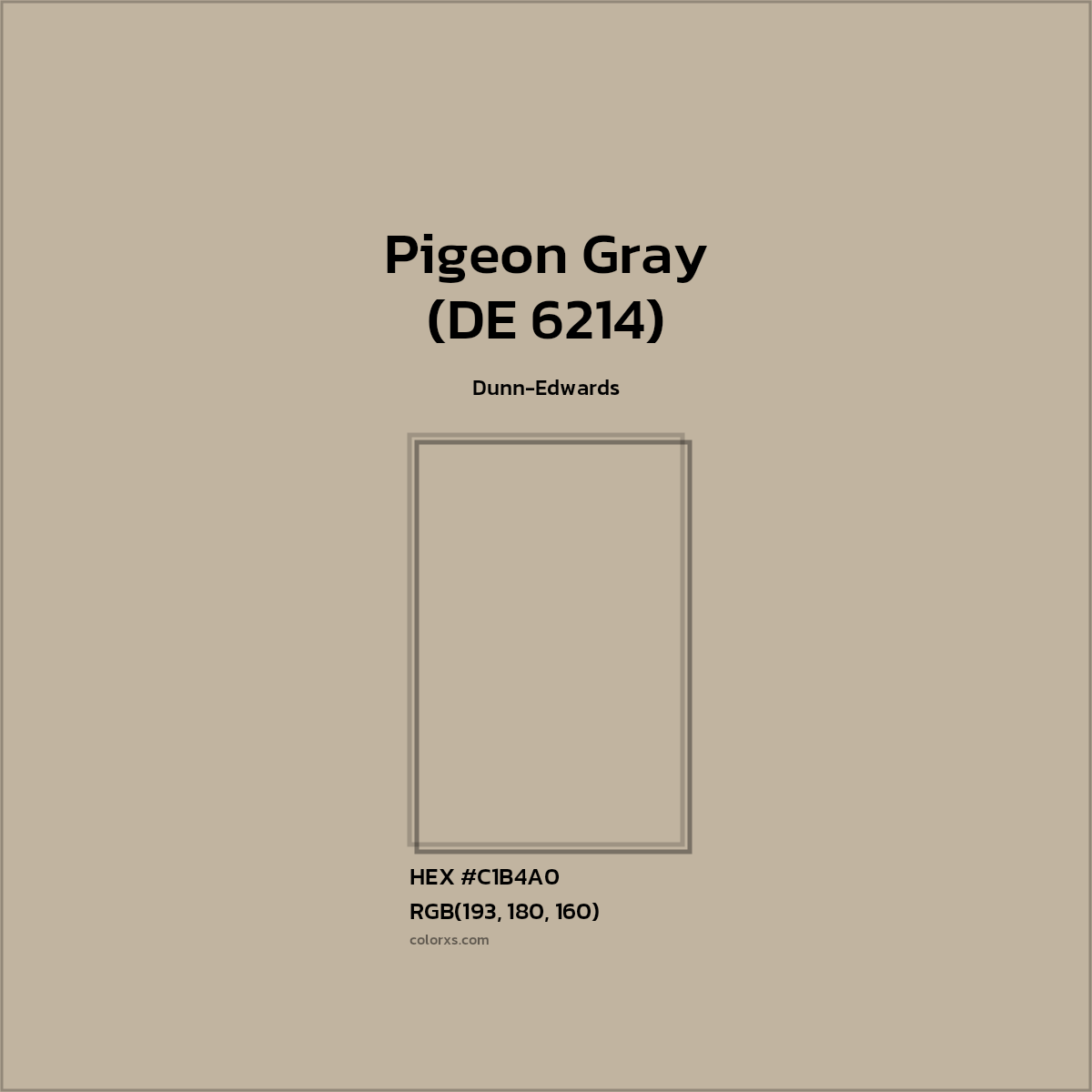 DunnEdwards Pigeon Gray (DE 6214) Paint color codes, similar paints
