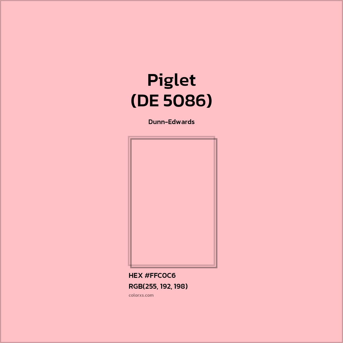 HEX #FFC0C6 Piglet (DE 5086) Paint Dunn-Edwards - Color Code