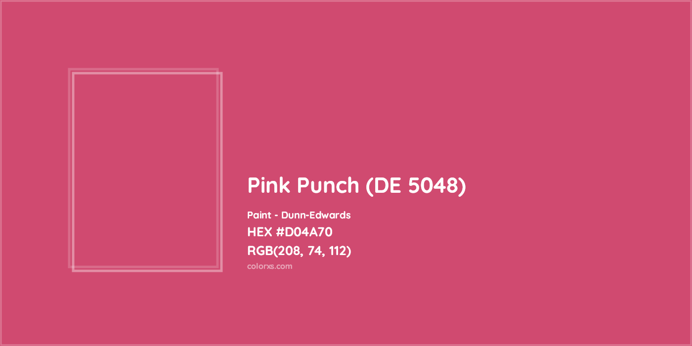 HEX #D04A70 Pink Punch (DE 5048) Paint Dunn-Edwards - Color Code