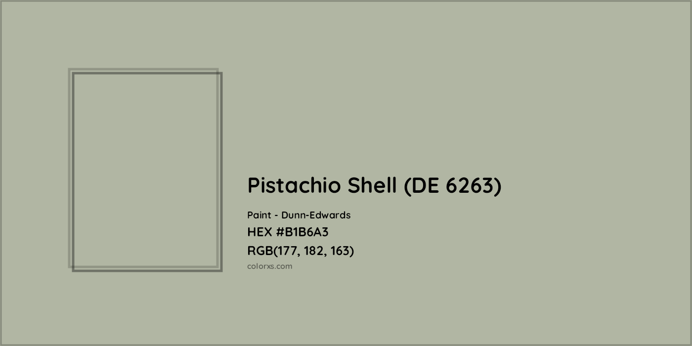 HEX #B1B6A3 Pistachio Shell (DE 6263) Paint Dunn-Edwards - Color Code