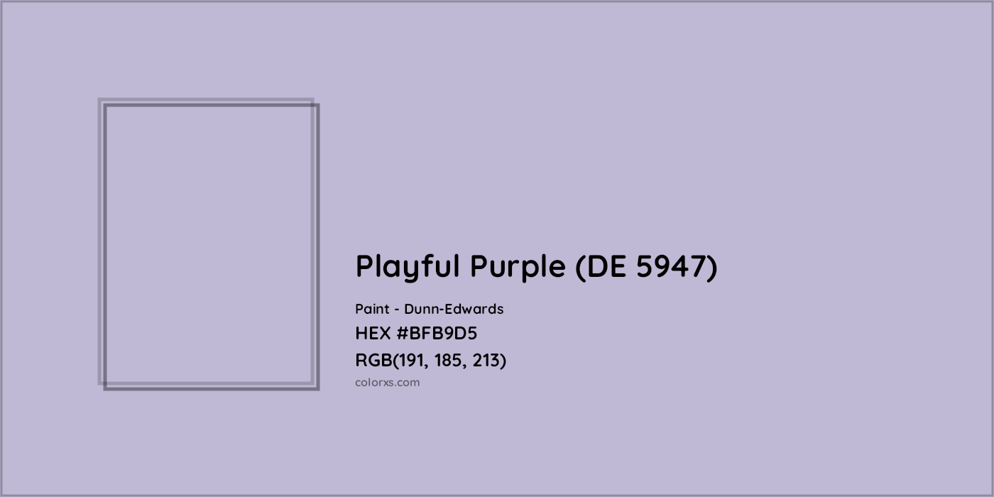 HEX #BFB9D5 Playful Purple (DE 5947) Paint Dunn-Edwards - Color Code