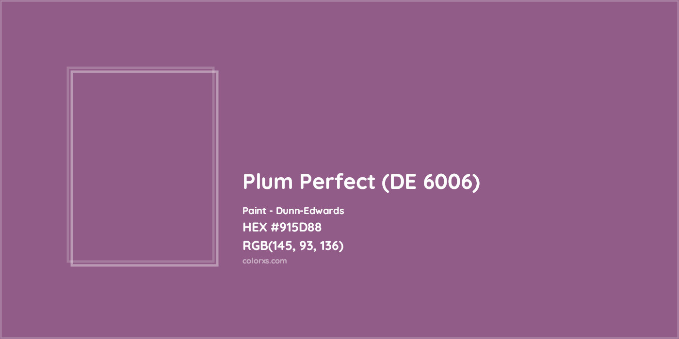 HEX #915D88 Plum Perfect (DE 6006) Paint Dunn-Edwards - Color Code