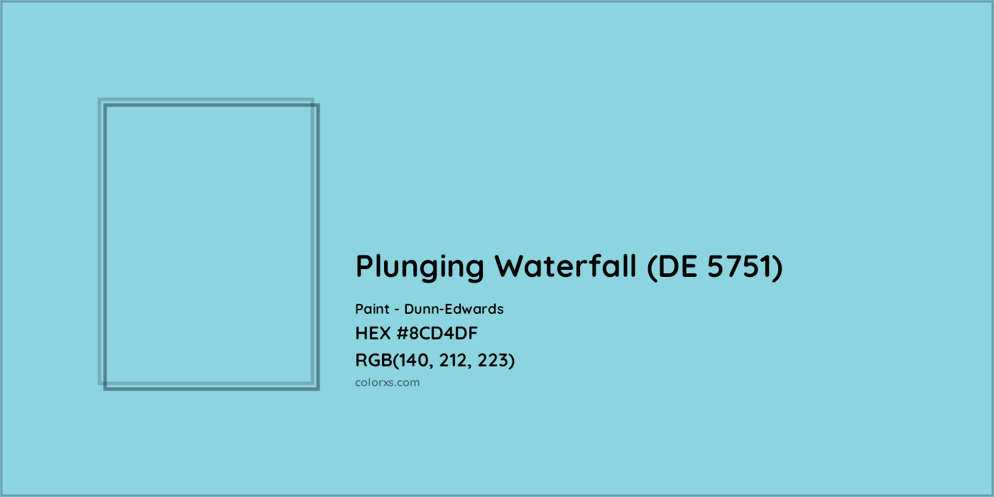 HEX #8CD4DF Plunging Waterfall (DE 5751) Paint Dunn-Edwards - Color Code