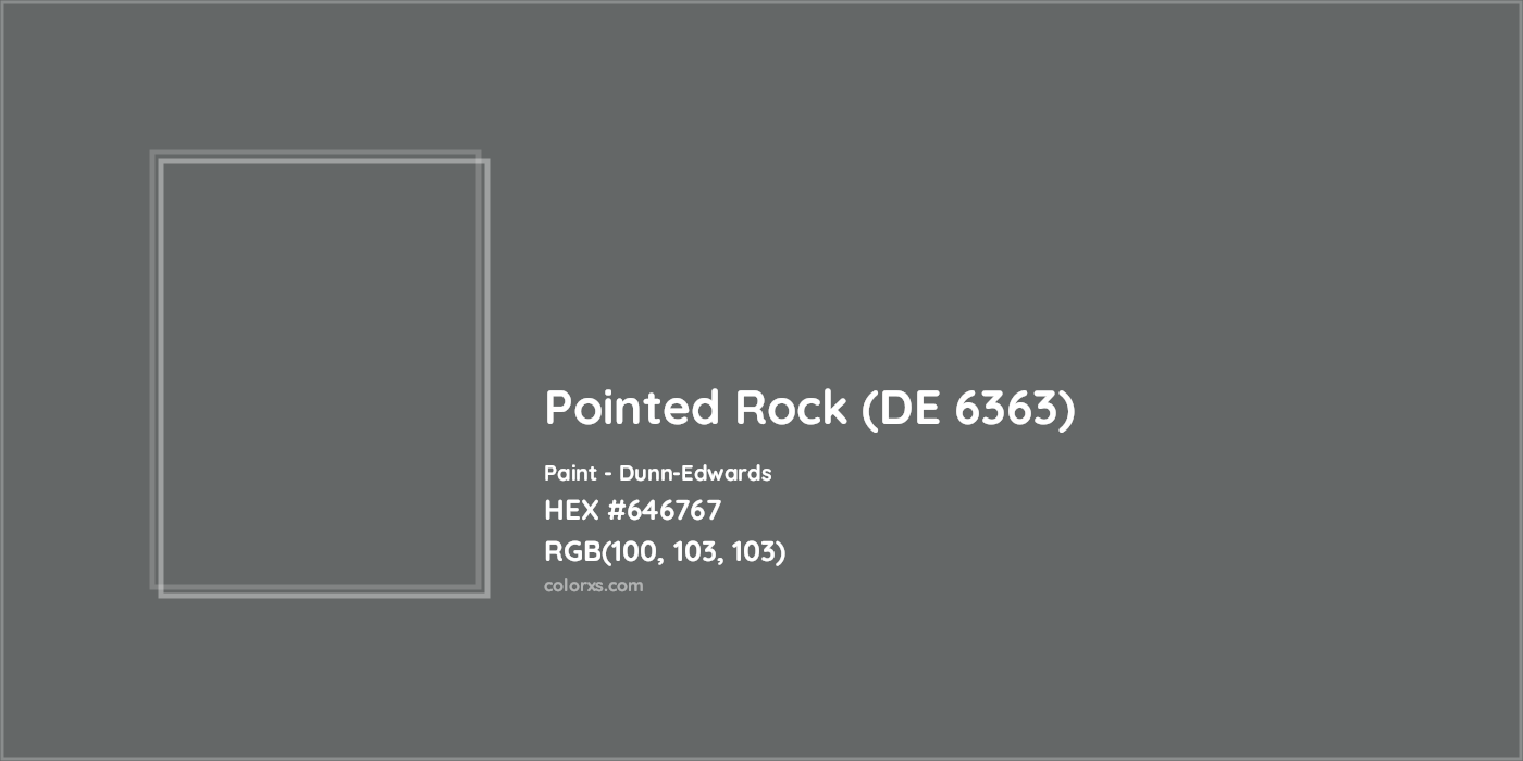 HEX #646767 Pointed Rock (DE 6363) Paint Dunn-Edwards - Color Code