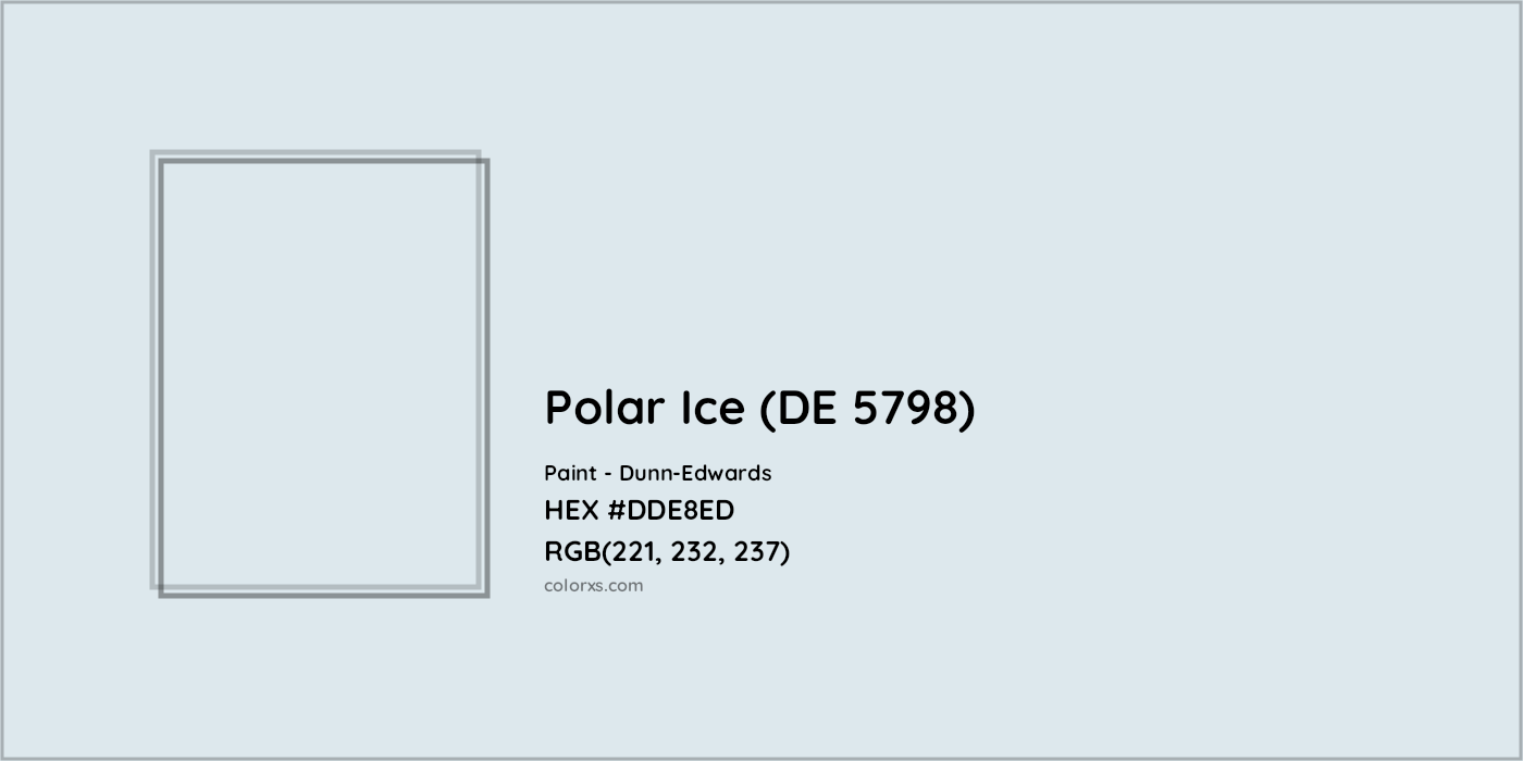HEX #DDE8ED Polar Ice (DE 5798) Paint Dunn-Edwards - Color Code
