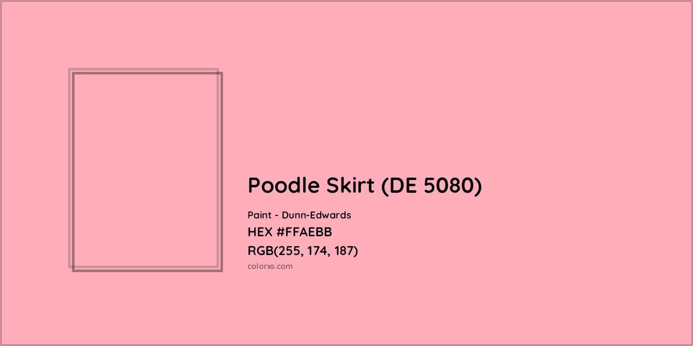 HEX #FFAEBB Poodle Skirt (DE 5080) Paint Dunn-Edwards - Color Code