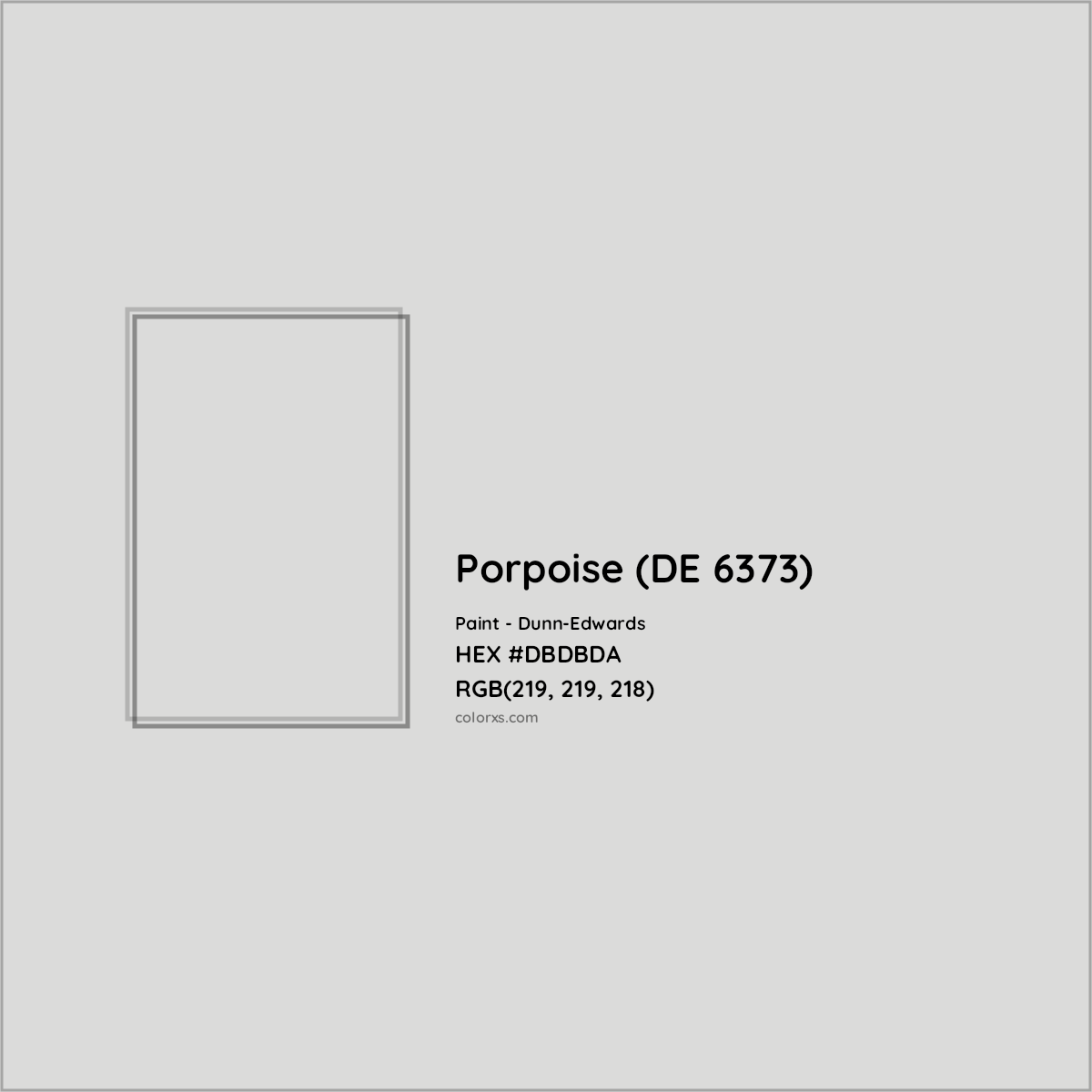 HEX #DBDBDA Porpoise (DE 6373) Paint Dunn-Edwards - Color Code