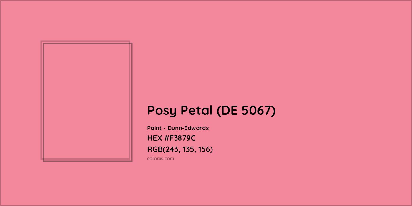 HEX #F3879C Posy Petal (DE 5067) Paint Dunn-Edwards - Color Code