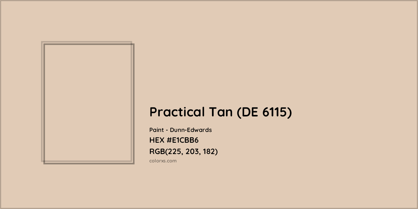 HEX #E1CBB6 Practical Tan (DE 6115) Paint Dunn-Edwards - Color Code