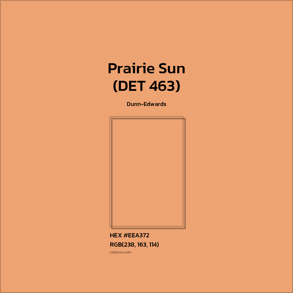HEX #EEA372 Prairie Sun (DET 463) Paint Dunn-Edwards - Color Code