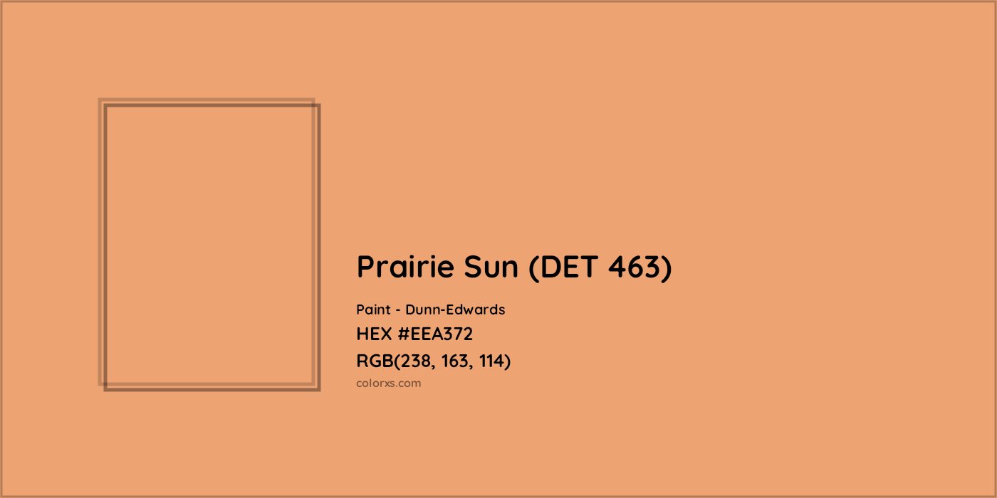HEX #EEA372 Prairie Sun (DET 463) Paint Dunn-Edwards - Color Code