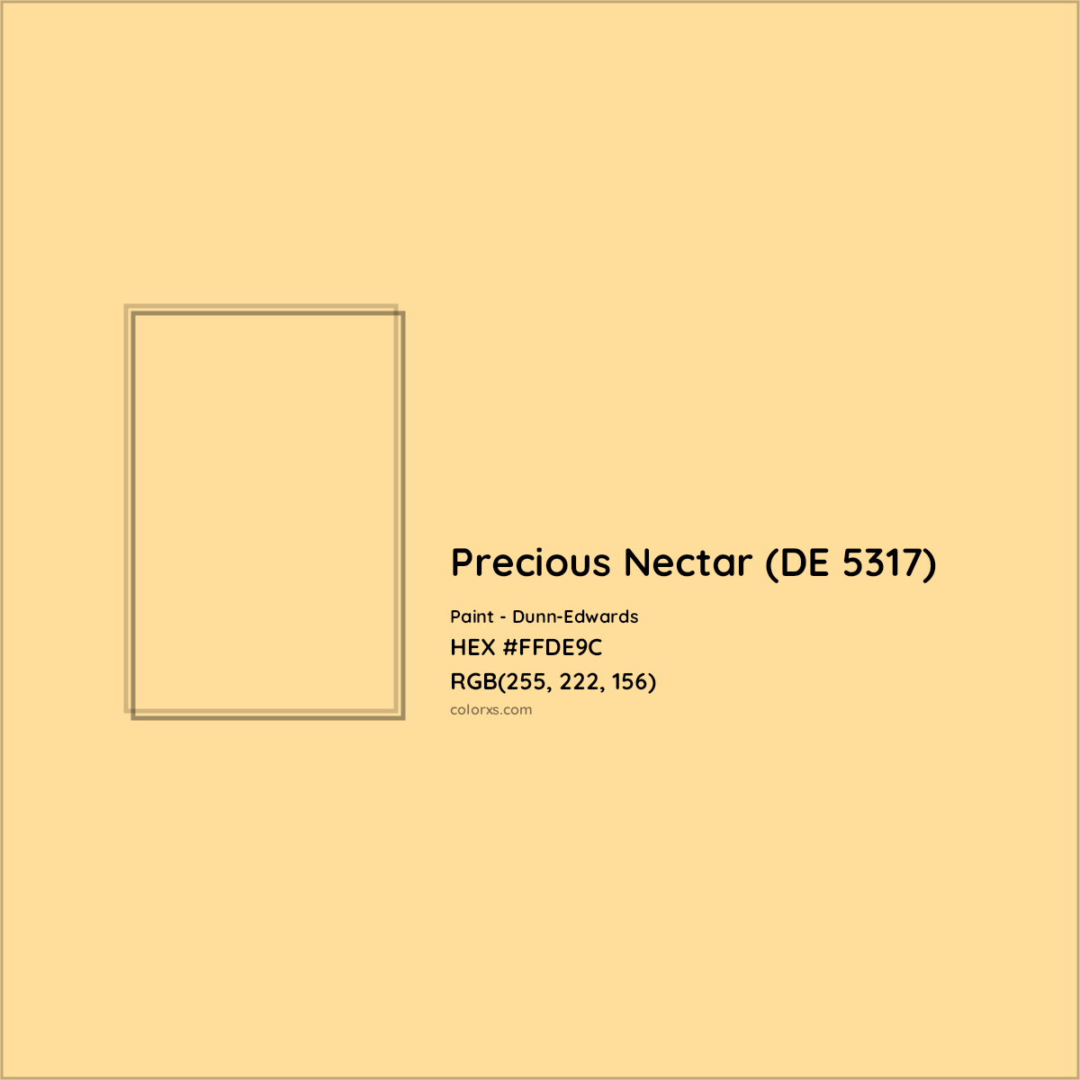 HEX #FFDE9C Precious Nectar (DE 5317) Paint Dunn-Edwards - Color Code