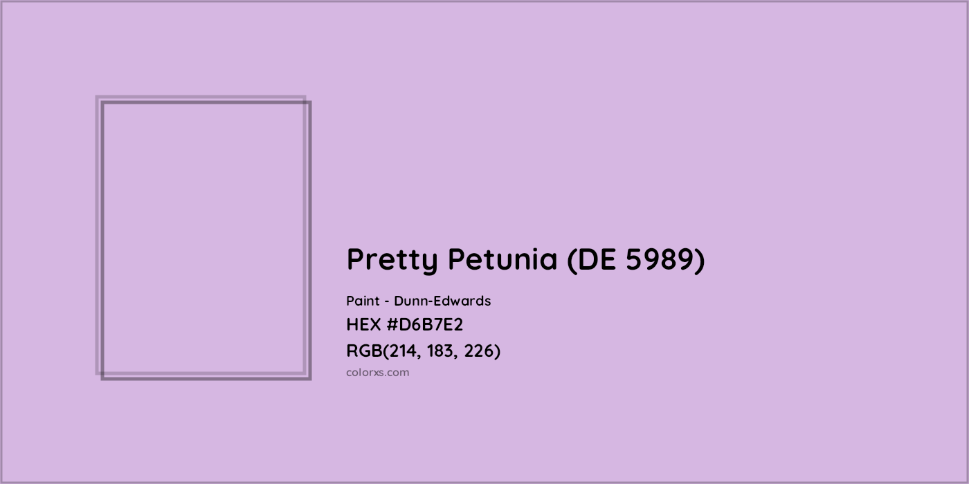 HEX #D6B7E2 Pretty Petunia (DE 5989) Paint Dunn-Edwards - Color Code